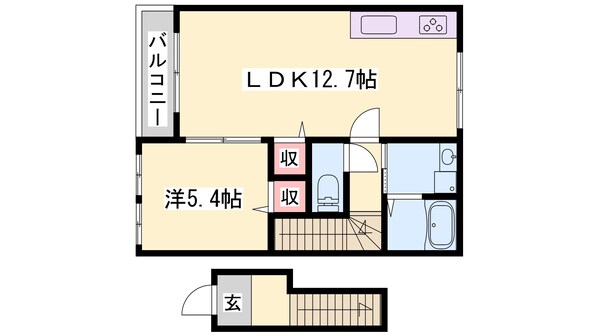 社町駅 徒歩39分 2階の物件間取画像